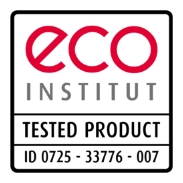 Label de qualité de l’eco-INSTITUT pour les produits particulièrement écologiques.