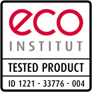 Label de qualité de l’eco-INSTITUT pour les produits particulièrement écologiques.