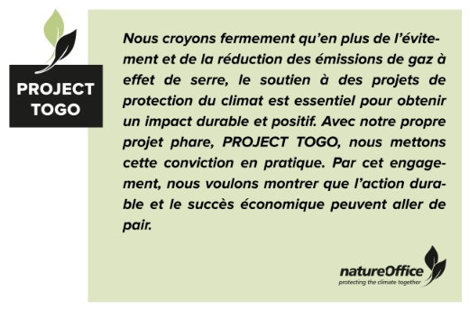 Protection active du climat avec PROJECT TOGO